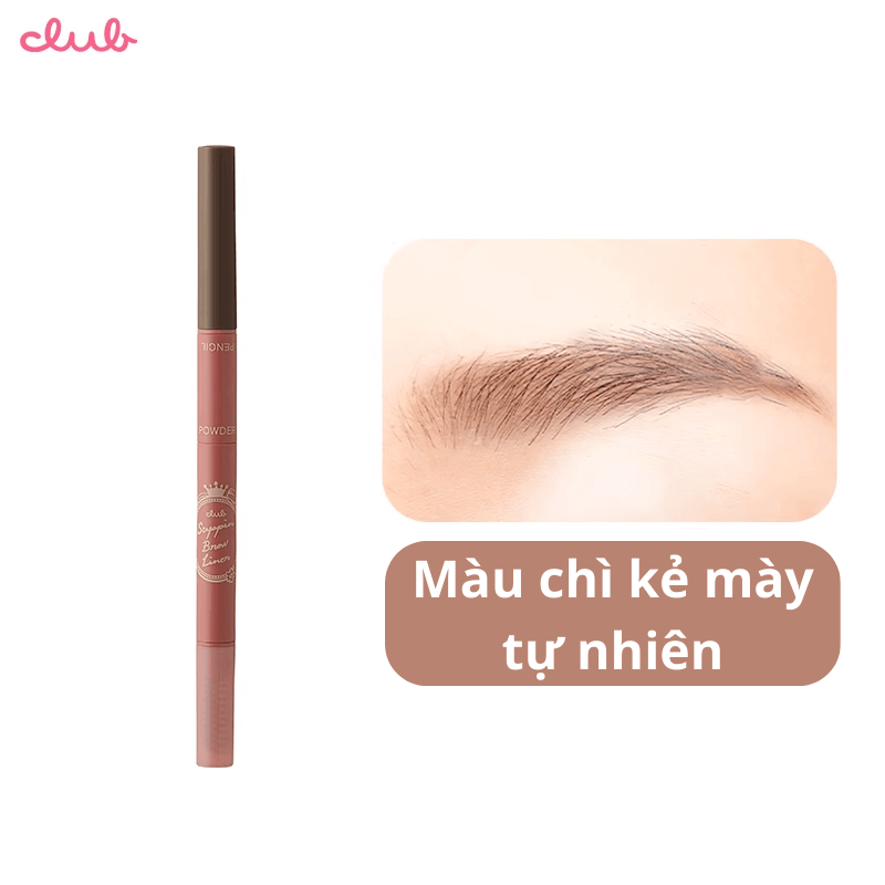 Chì kẻ mày Club Suppin màu nâu tự nhiên