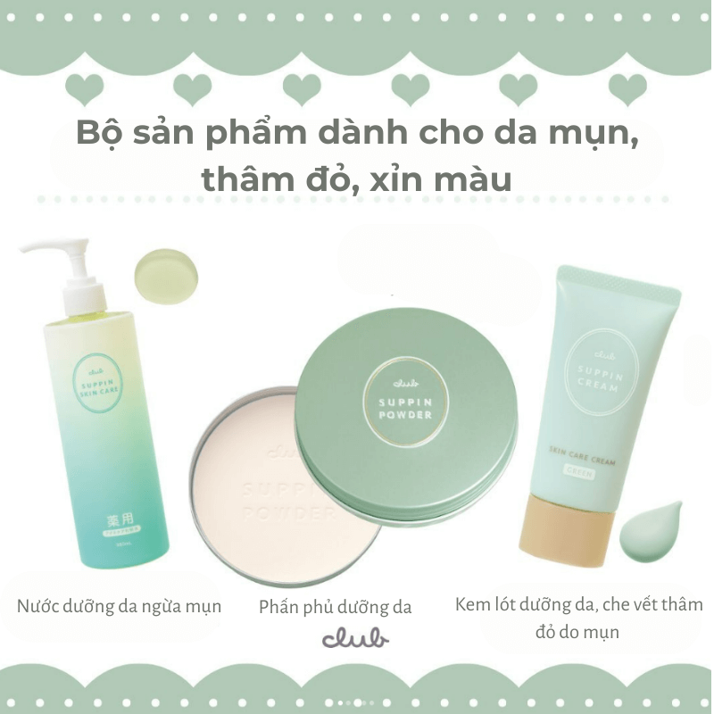 Phấn phủ dưỡng da ngừa mụn Club Suppin