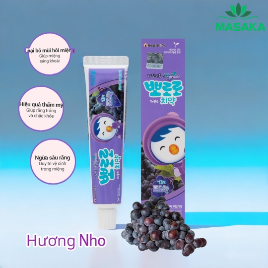 KEM ĐÁNH RĂNG CHO BÉ PORORO TOOTHPASTE VỊ NHO 50G