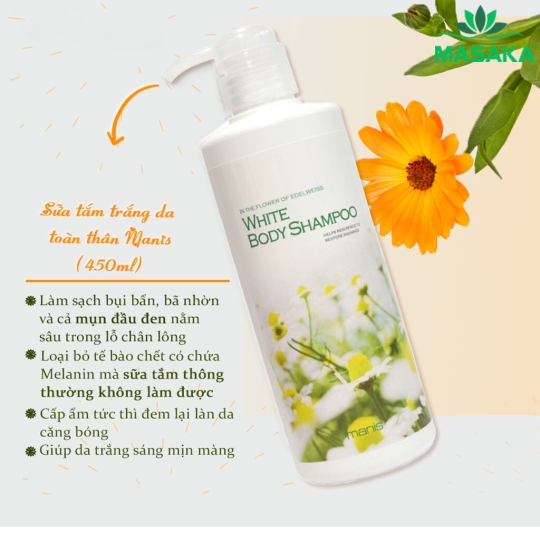 SỮA TẮM TRẮNG DA MANIS (HƯƠNG HOA CÚC)