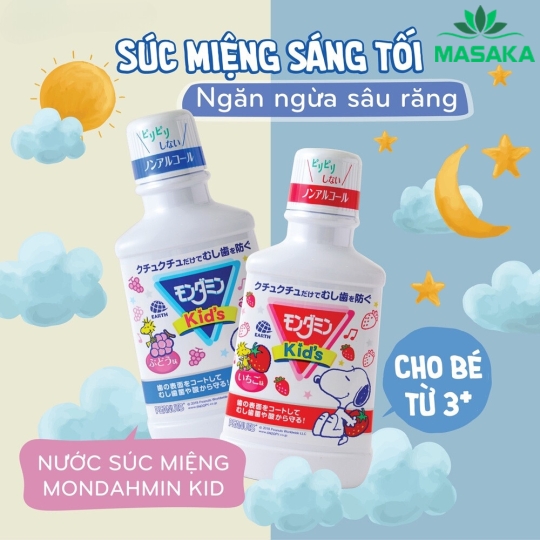 NƯỚC SÚC MIỆNG MONDAHMIN KID (HƯƠNG NHO)