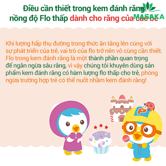 KEM ĐÁNH RĂNG CHO BÉ PORORO TOOTHPASTE VỊ CHUỐI 50G