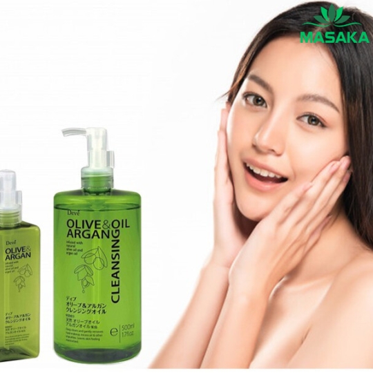 DẦU TẨY TRANG CHIẾT XUẤT DẦU OLIVE & ARGAN DEVE 200 ML