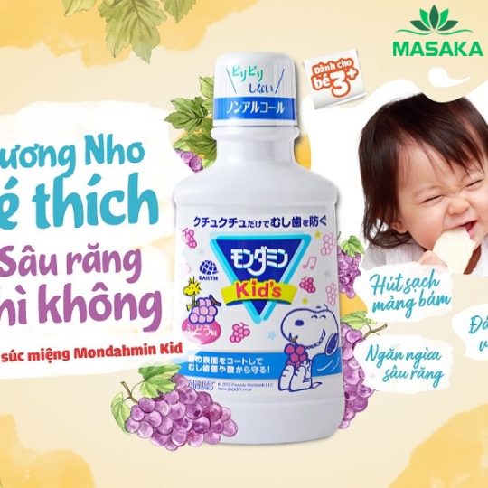 NƯỚC SÚC MIỆNG MONDAHMIN KID (HƯƠNG NHO)