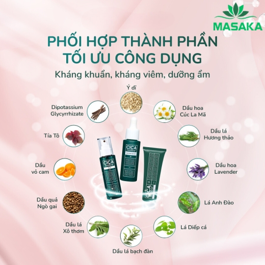 KEM DƯỠNG ẨM, NGĂN NGỪA MỤN & PHỤC HỒI TỔN THƯƠNG DA DO MỤN CICA METHOD (50G)