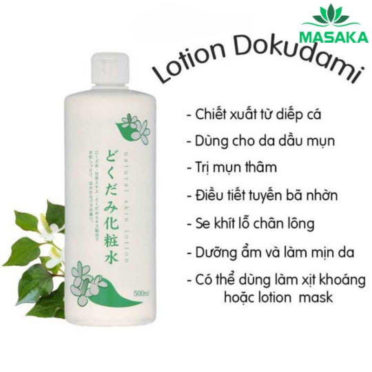 NƯỚC DƯỠNG DA CHIẾT XUẤT DIẾP CÁ DOKUDAMI (CHAI 500ML)