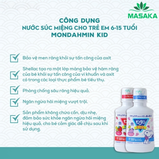 NƯỚC SÚC MIỆNG MONDAHMIN KID (HƯƠNG NHO)