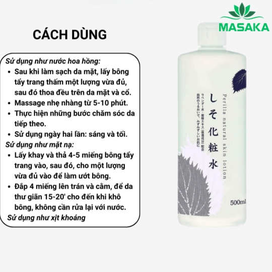 NƯỚC DƯỠNG DA CHIẾT XUẤT TÍA TÔ SHISO (CHAI 500ML)