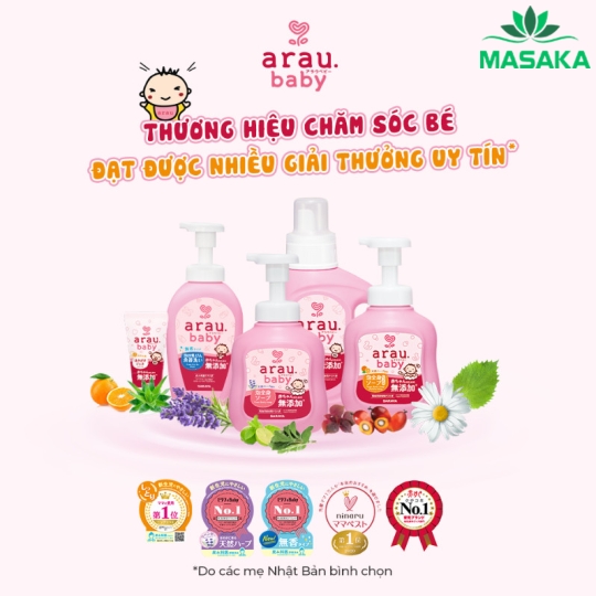 NƯỚC RỬA BÌNH SỮA SARAYA ARAU BABY (CHAI 500ML)