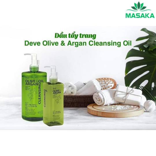 DẦU TẨY TRANG CHIẾT XUẤT DẦU OLIVE & ARGAN DEVE 500 ML