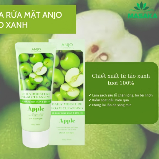 SỮA RỬA MẶT ANJO PROFESSIONAL DAILY FOAM CLEANSING APPLE