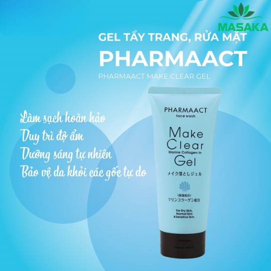 GEL TẨY TRANG, RỬA MẶT PHARMAACT