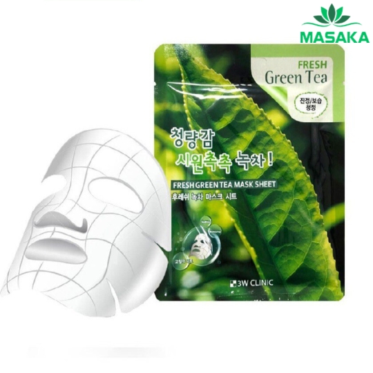 MẶT NẠ FRESH GREEN TEA MASK SHEET 3W CLINIC