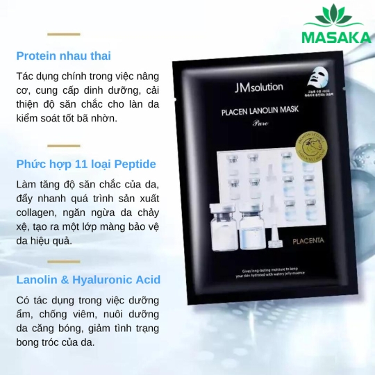MẶT NẠ JMSOLUTION PLACEN LANOLIN MASK PURE