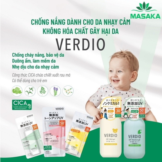 GEL CHỐNG NẮNG DỊU NHẸ CHO DA NHẠY CẢM OMI VERDIO SPF30 PA+++ 220G - OMI BROTHERS