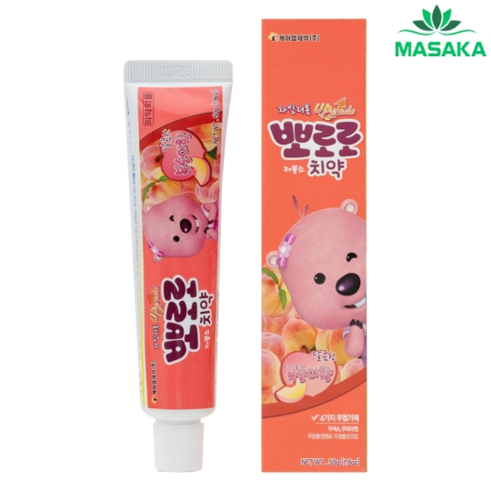 KEM ĐÁNH RĂNG CHO BÉ PORORO TOOTHPASTE VỊ ĐÀO 50G