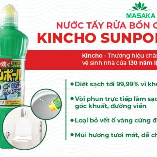 NƯỚC TẨY RỬA BỒN CẦU KINCHO NHẬT BẢN (CHAI 500ML)  