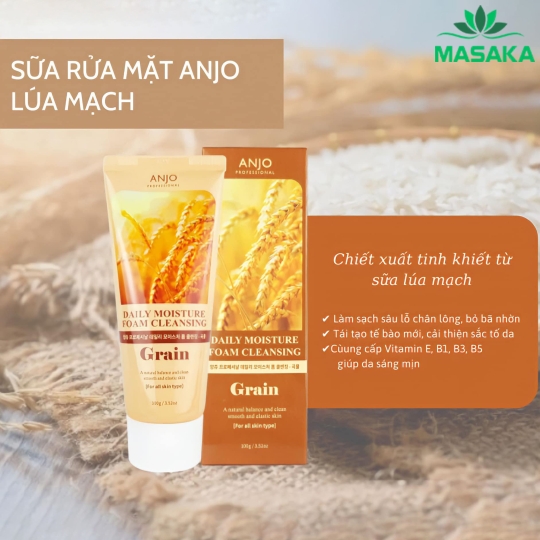 SỮA RỬA MẶT ANJO PROFESSIONAL DAILY FOAM CLEANSING GRAIN
