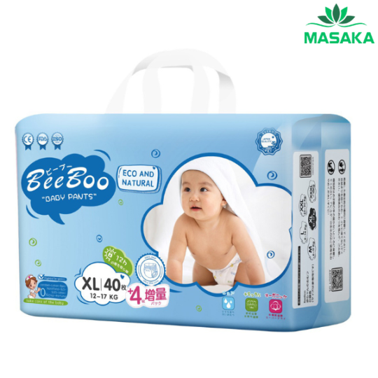 TÃ QUẦN BEEBOO SIZE XL 40 MIẾNG ( TỪ 12 - 17KG )