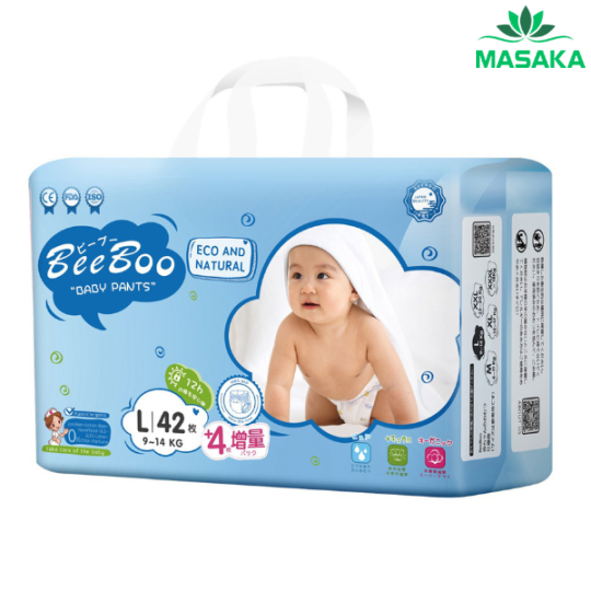 TÃ QUẦN BEEBOO SIZE L 42 MIẾNG ( TỪ 9 - 14KG )