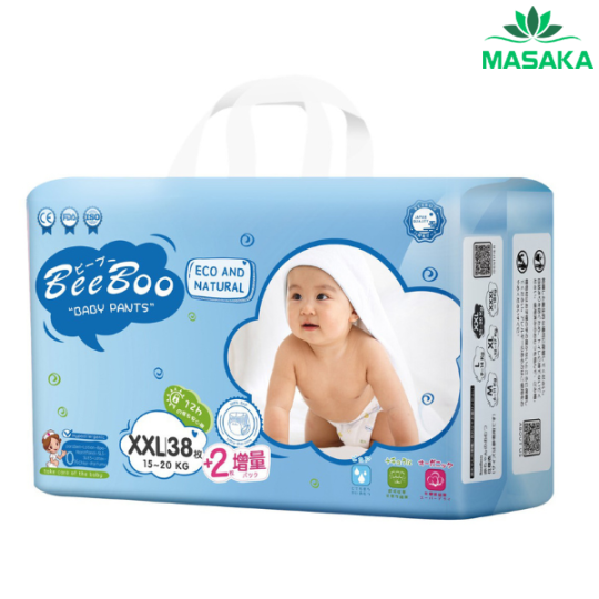 TÃ QUẦN BEEBOO SIZE XXL 38 MIẾNG ( TỪ 15 - 20 KG )
