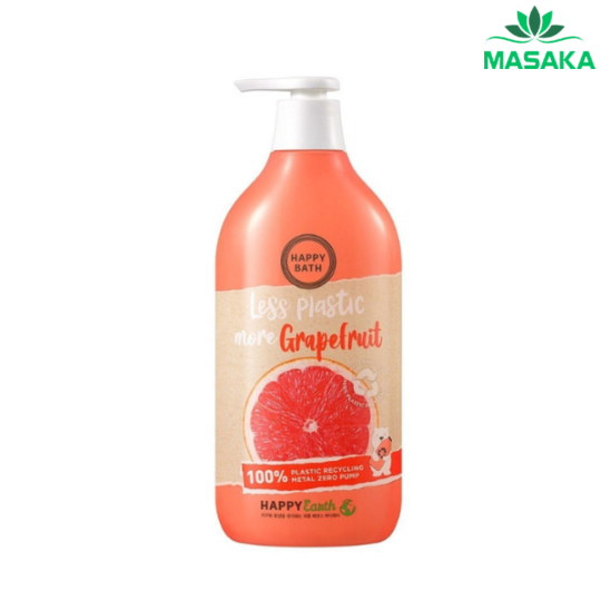 SỮA TẮM HƯƠNG BƯỞI THIÊN NHIÊN HAPPY BATH GRAPEFRUIT ESSENCE BODY WASH 900G