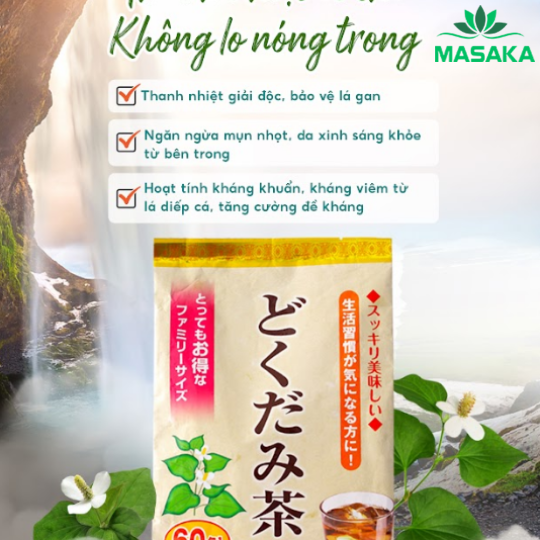 TRÀ DIẾP CÁ YUWA (YUWA DOKUDAMI TEA 100%)