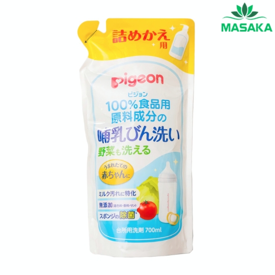 NƯỚC RỬA BÌNH SỮA VÀ RAU CỦ PIGEON TÚI REFILL 700 ML