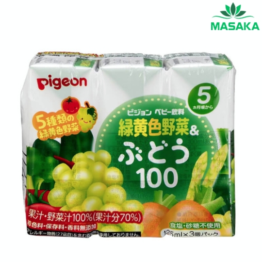 NƯỚC ÉP NHO VÀ RAU CỦ NGUYÊN CHẤT CHO BÉ PIGEON