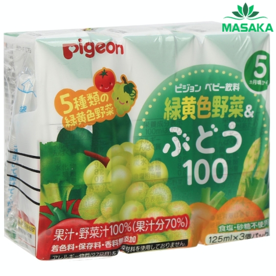 NƯỚC ÉP NHO VÀ RAU CỦ NGUYÊN CHẤT CHO BÉ PIGEON