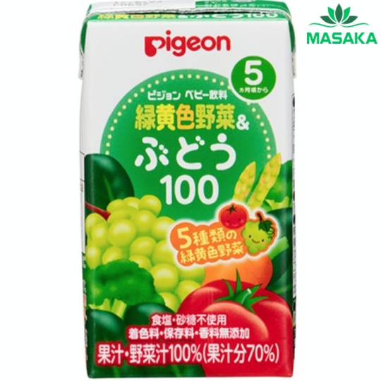 NƯỚC ÉP NHO VÀ RAU CỦ NGUYÊN CHẤT CHO BÉ PIGEON
