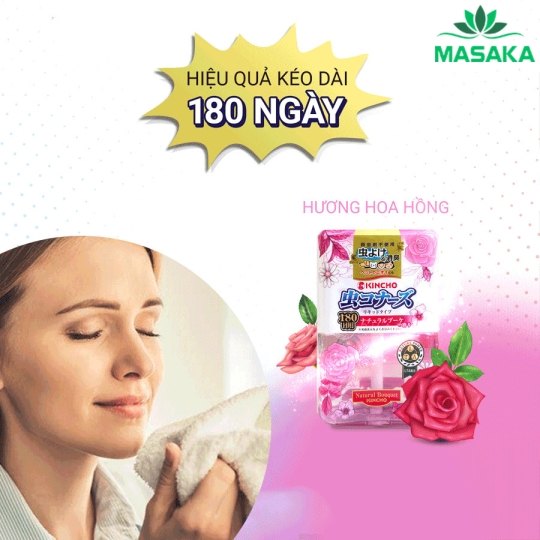 DUNG DỊCH LÀM THƠM PHÒNG VÀ ĐUỔI MUỖI KINCHO 180 NGÀY (HƯƠNG HOA HỒNG)