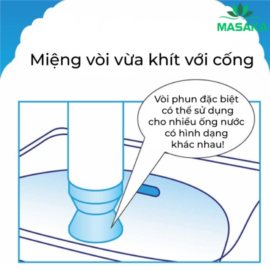 CHAI XỊT TẠO BỌT VỆ SINH ĐƯỜNG ỐNG NƯỚC SINH HOẠT EARTH RAKU HAPI