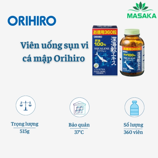 THỰC PHẨM BẢO VỆ SỨC KHỎE VIÊN UỐNG DẦU GAN CÁ MẬP BIỂN SÂU ORIHIRO