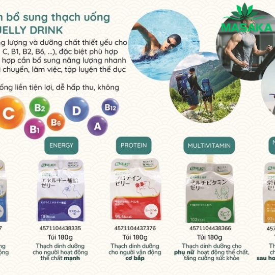 THỰC PHẨM BỔ SUNG THẠCH UỐNG S SELECT ENERGY JELLY DRINK