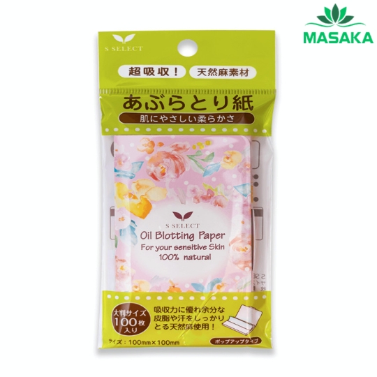 GIẤY THẤM DẦU DÀNH CHO DA NHẠY CẢM 100% TỪ NGUYÊN LIỆU TỰ NHIÊN S SELECT