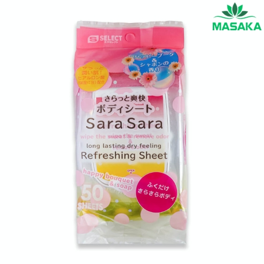 KHĂN ƯỚT DƯỠNG ẨM SARA SARA S SELECT (HƯƠNG HOA THIÊN NHIÊN)