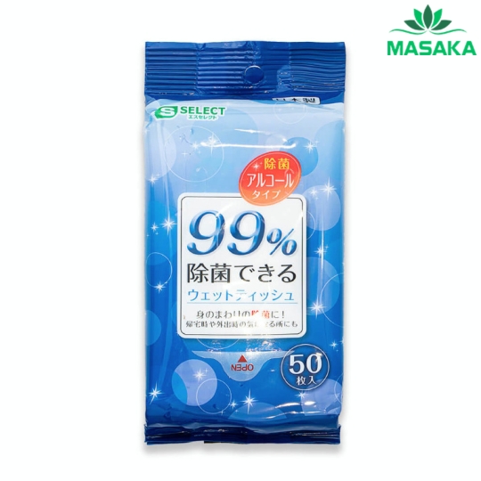 KHĂN ƯỚT KHỬ TRÙNG 99% S SELECT (GÓI 50 MIẾNG)