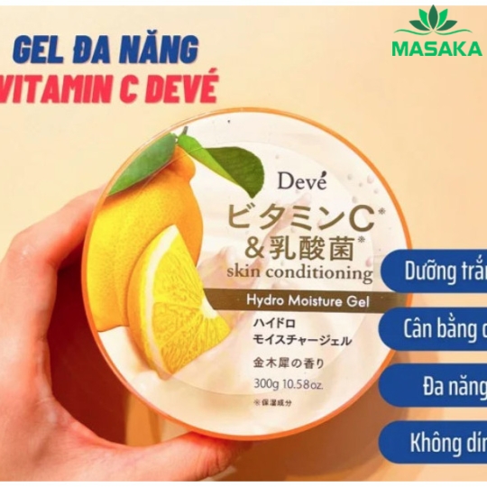 GEL DƯỠNG ẨM DA VITAMIN C & ACID LACTIC DEVE (300G)