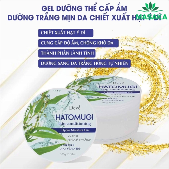 GEL DƯỠNG ẨM DA CHIẾT XUẤT HẠT Ý DĨ DEVE (300G)