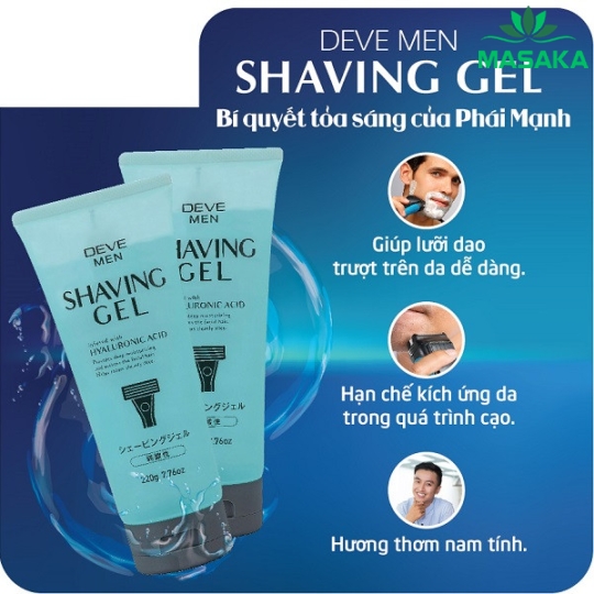 GEL CẠO RÂU DEVE (DEVE MEN SHAVING GEL)