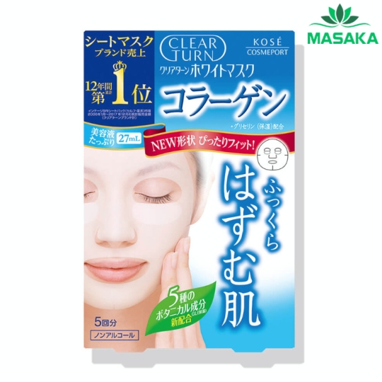 MẶT NẠ DƯỠNG TRẮNG DA VÀ BỔ SUNG COLLAGEN CLEAR TURN KOSÉ