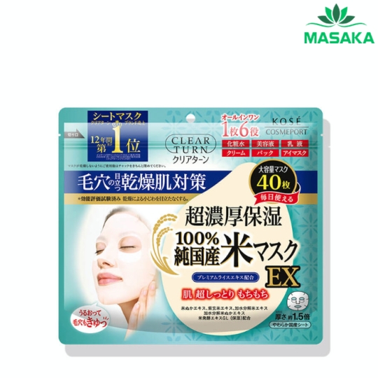 MẶT NẠ DƯỠNG ẨM CHIẾT XUẤT GẠO CLEAR TURN KOSÉ