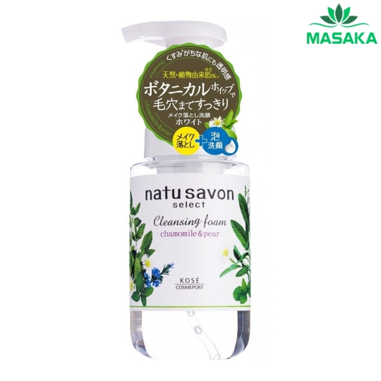 SỮA RỬA MẶT & TẨY TRANG TẠO BỌT SOFTYMO NATU SAVON HƯƠNG HOA CÚC VÀ LÊ CHAI 200 ML