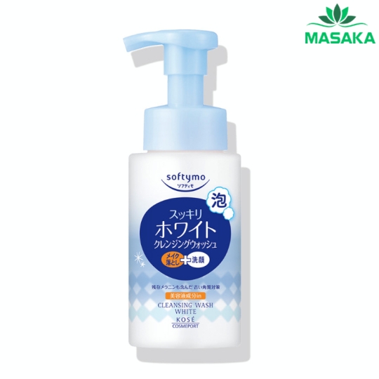 SỮA RỬA MẶT & TẨY TRANG TẠO BỌT DƯỠNG TRẮNG SOFTYMO CHAI 200 ML