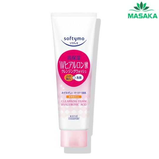 SỮA RỬA MẶT VÀ TẨY TRANG TẠO BỌT DƯỠNG ẨM BỔ SUNG ACID HYALURONIC SOFTYMO 60G