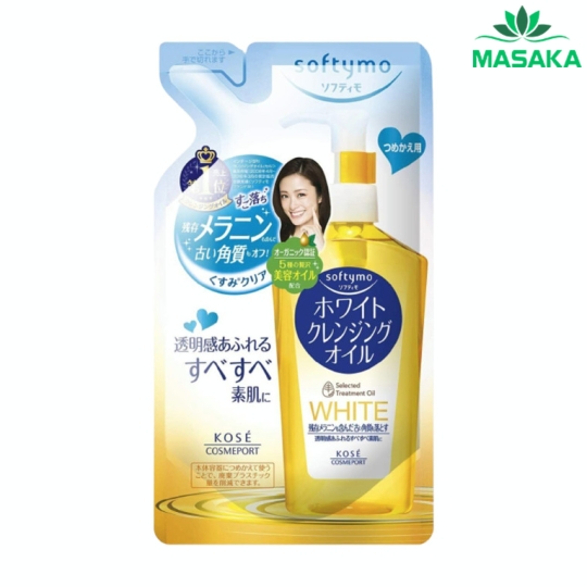 DẦU TẨY TRANG DƯỠNG TRẮNG DA SOFTYMO (TÚI REFILL 200 ML)