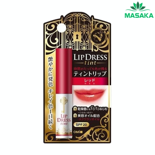 SON DƯỠNG MÔI SIÊU LÌ CHỐNG NẮNG MÀU ĐỎ OMI LIP DRESS TINT