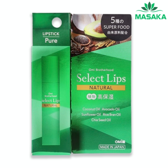 SON DƯỠNG MÔI CHỨA TINH DẦU THỰC VẬT OMI SELECT (NATURAL)