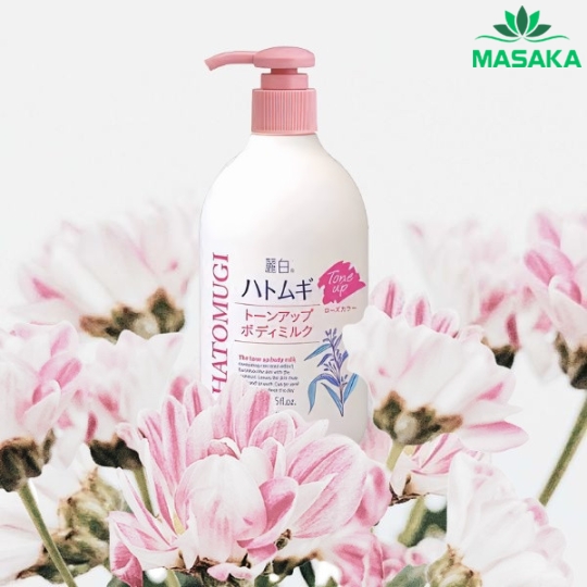 SỮA DƯỠNG THỂ NÂNG TONE VÀ LÀM SÁNG DA HATOMUGI (CHAI 400ML)